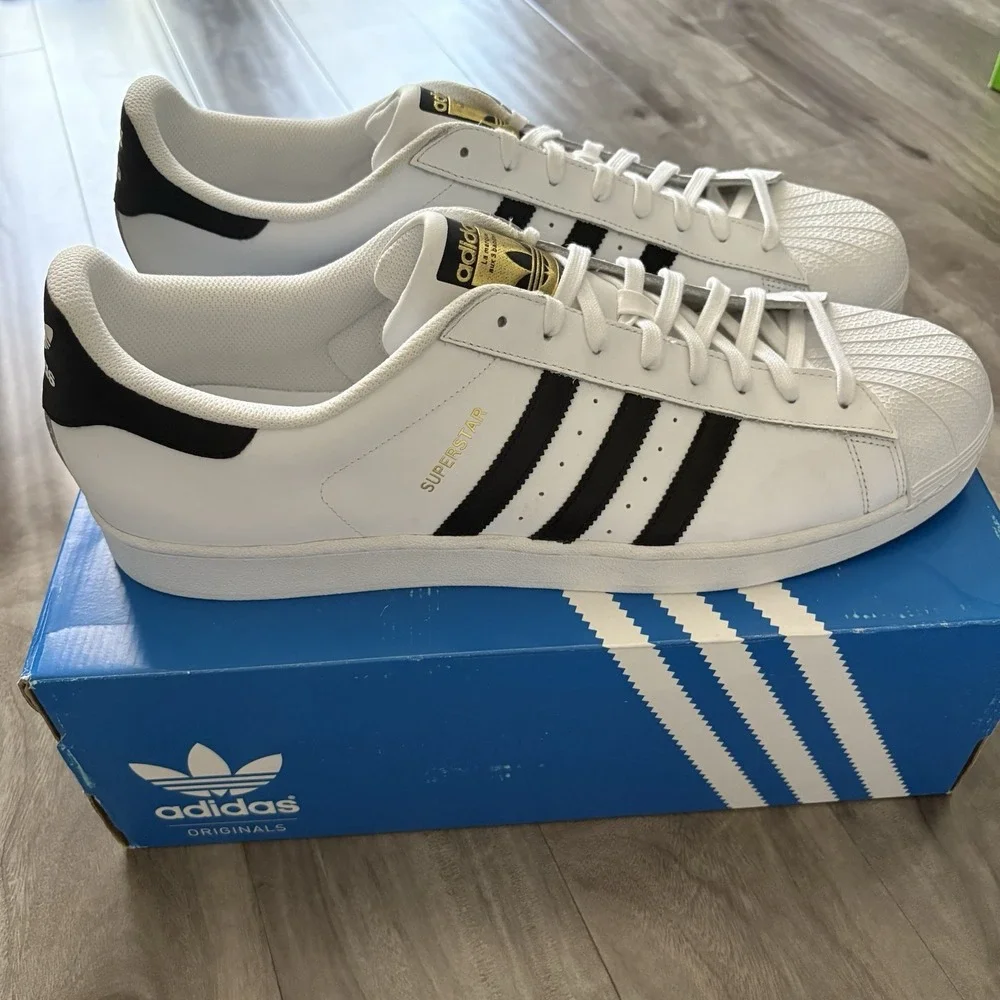 Adidas Superstar Men's size 19 custom large size NEW‎ in the box